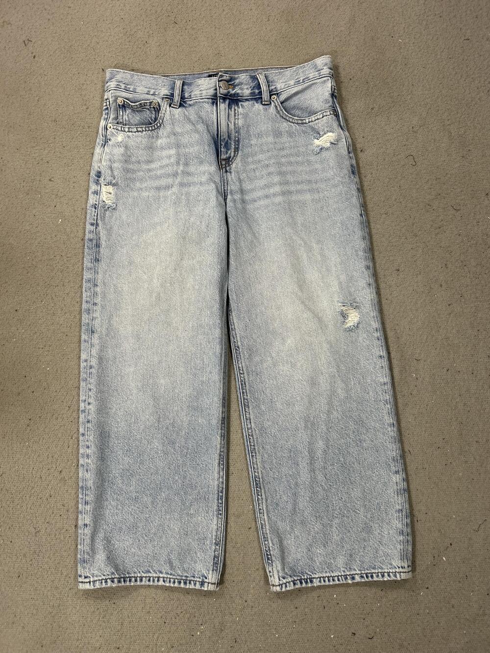 J Crew Jeans Womens 31P Light Wash 90s Vintage Baggy High Rise Distressed Skater